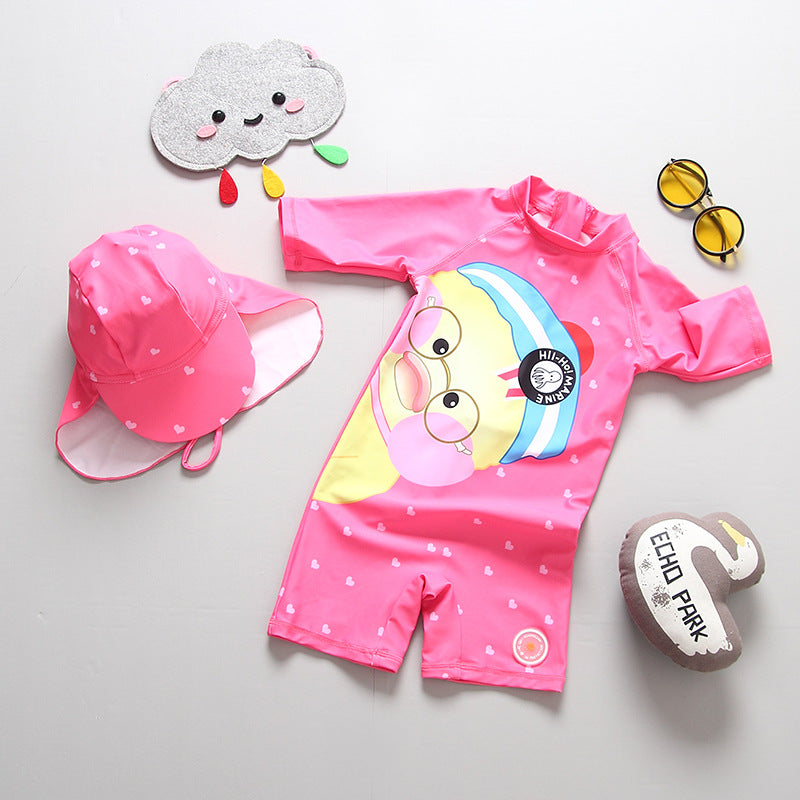 Cute Korean Baby Girl Infant Sunscreen Swimwear