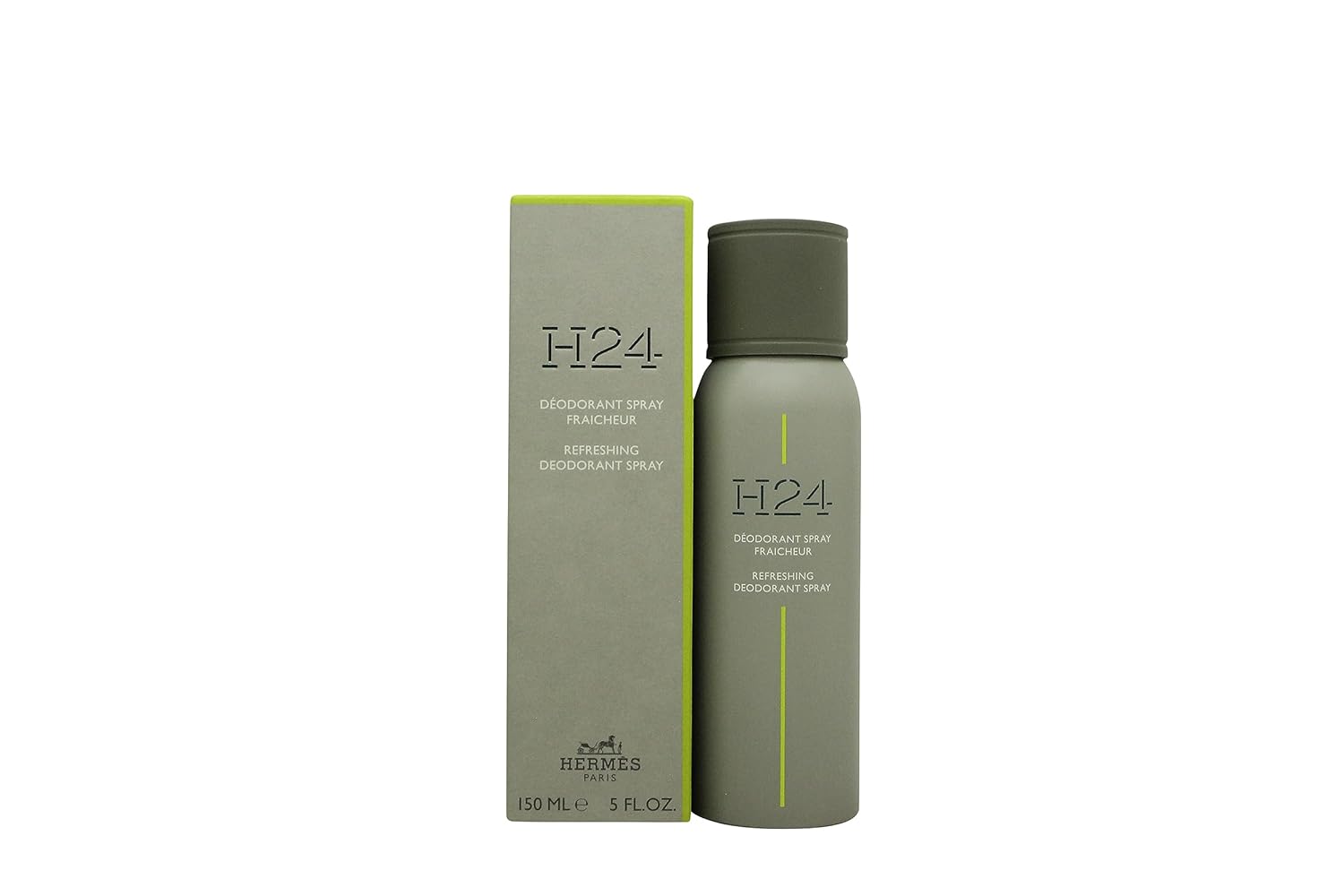 Hermes H24 Refreshing Deodorant Spray for Men, 5.0 Ounce