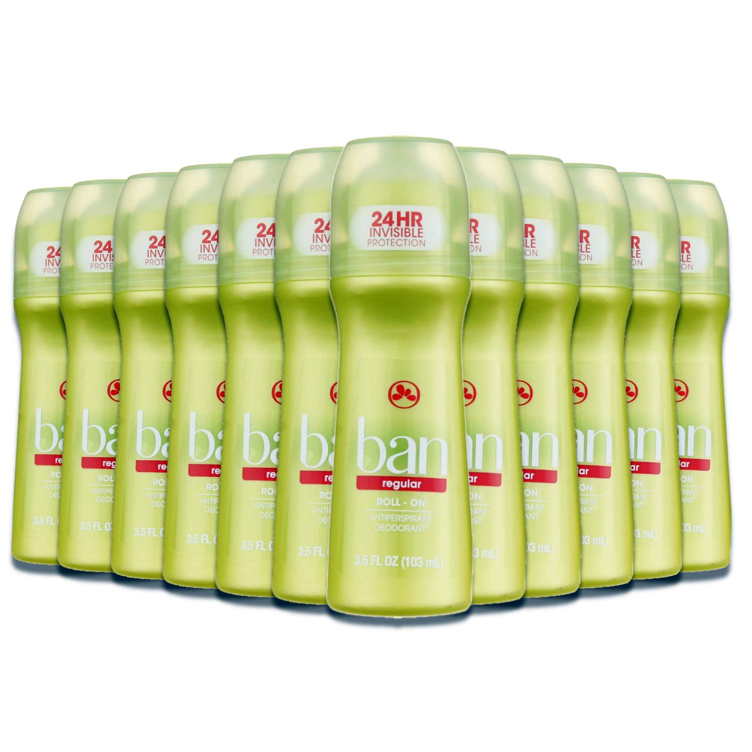 Ban Roll On Antiperspirant Deodorant, Regular, 3.5 Oz - 12 Pack