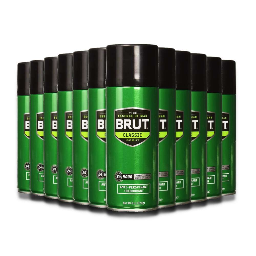 Brut Deodorant Spray Classic Scent 6 oz ( Low Voc 40% ) - 12 Pack