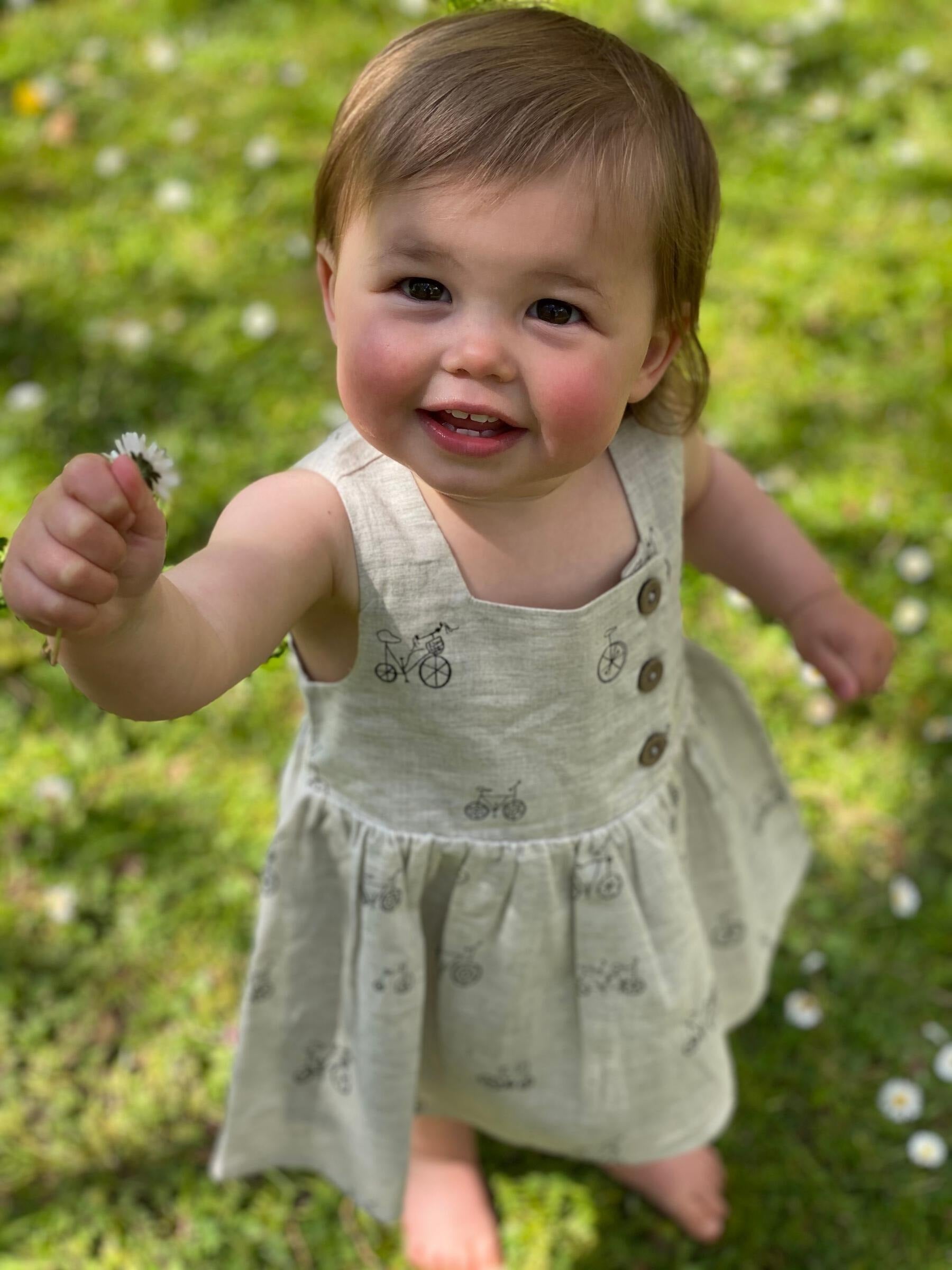 Ettie & H Elowen Woven Dress | Grey Bikes