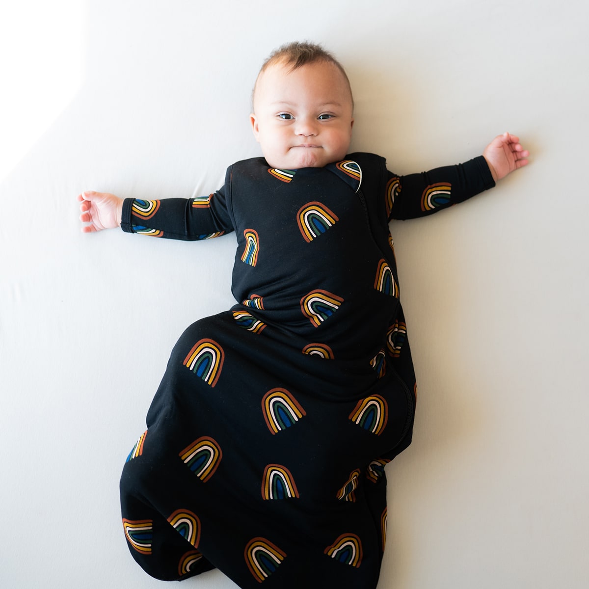 Kyte Baby 1.0 TOG Bamboo Sleep Bag | Rust Rainbow on Midnight