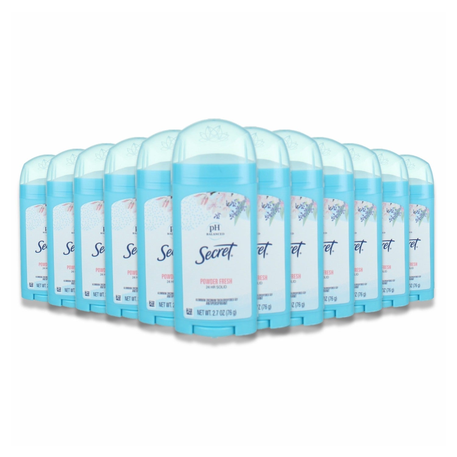 Secret - Antiperspirant & Deodorant Solid Stick, Powder Fresh - 2.7 oz - 12 Pack