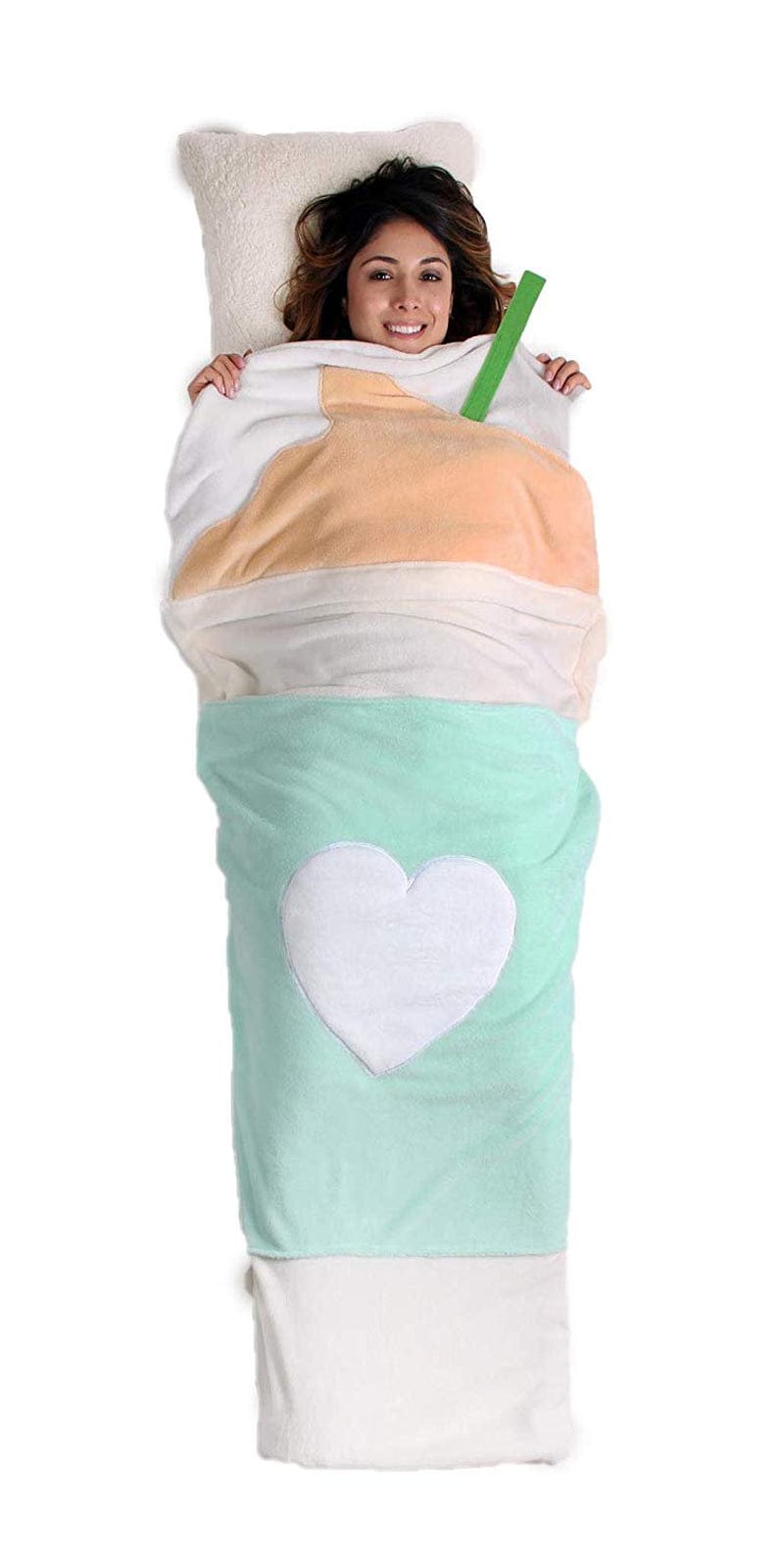 Gilbins Plush Ultra-Soft Fleece Snuggle-In Sleeping Bag Blanket for Lounging on the Couch