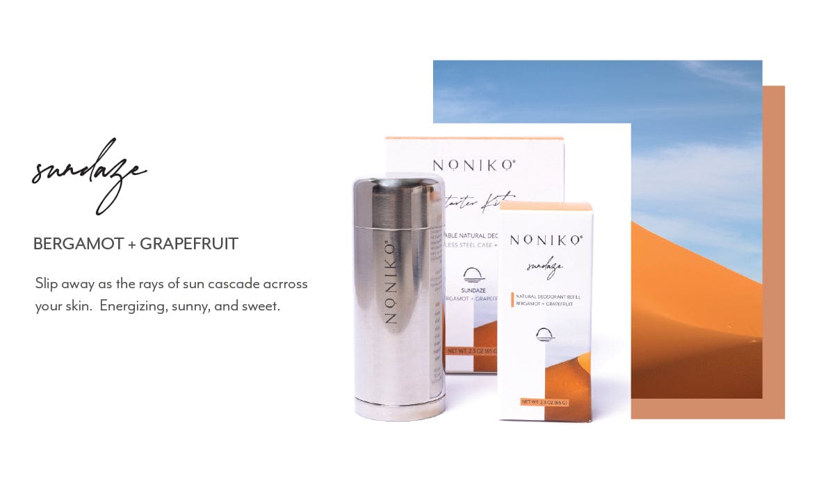Refillable Natural Deodorant - Zero Waste Deodorant, All Natural, Plastic Free, Refillable, 2.3 oz